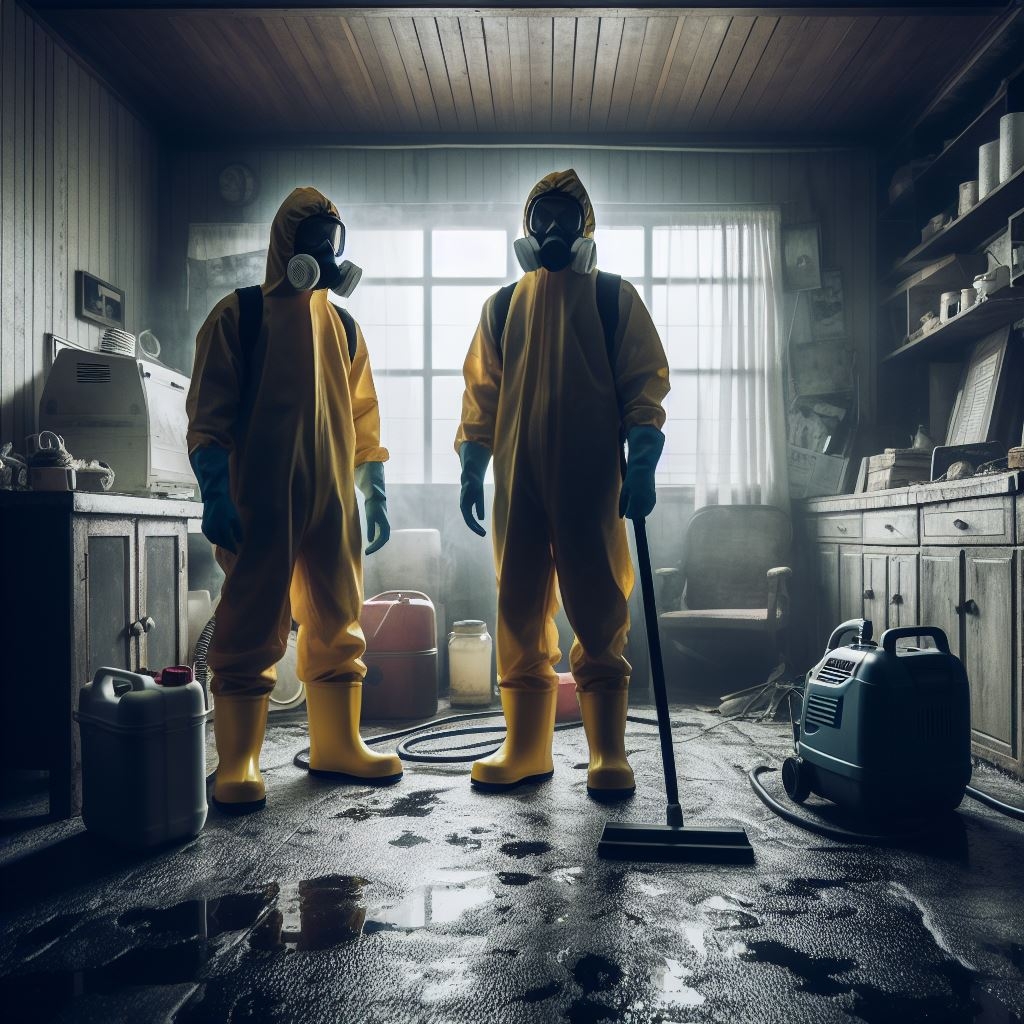 Precauciones y seguridad durante la limpieza de escenarios post mortem